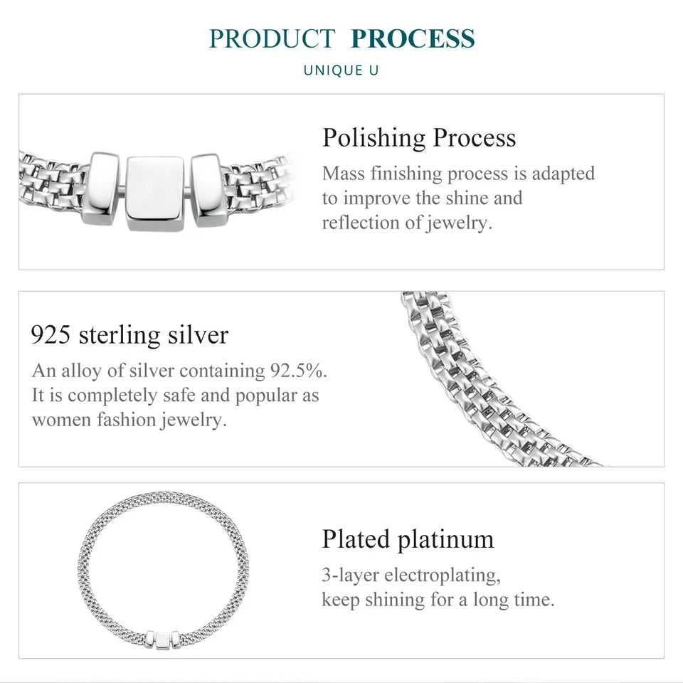 Marya Sterling Silver  Link for Women Platinum  Jewelry