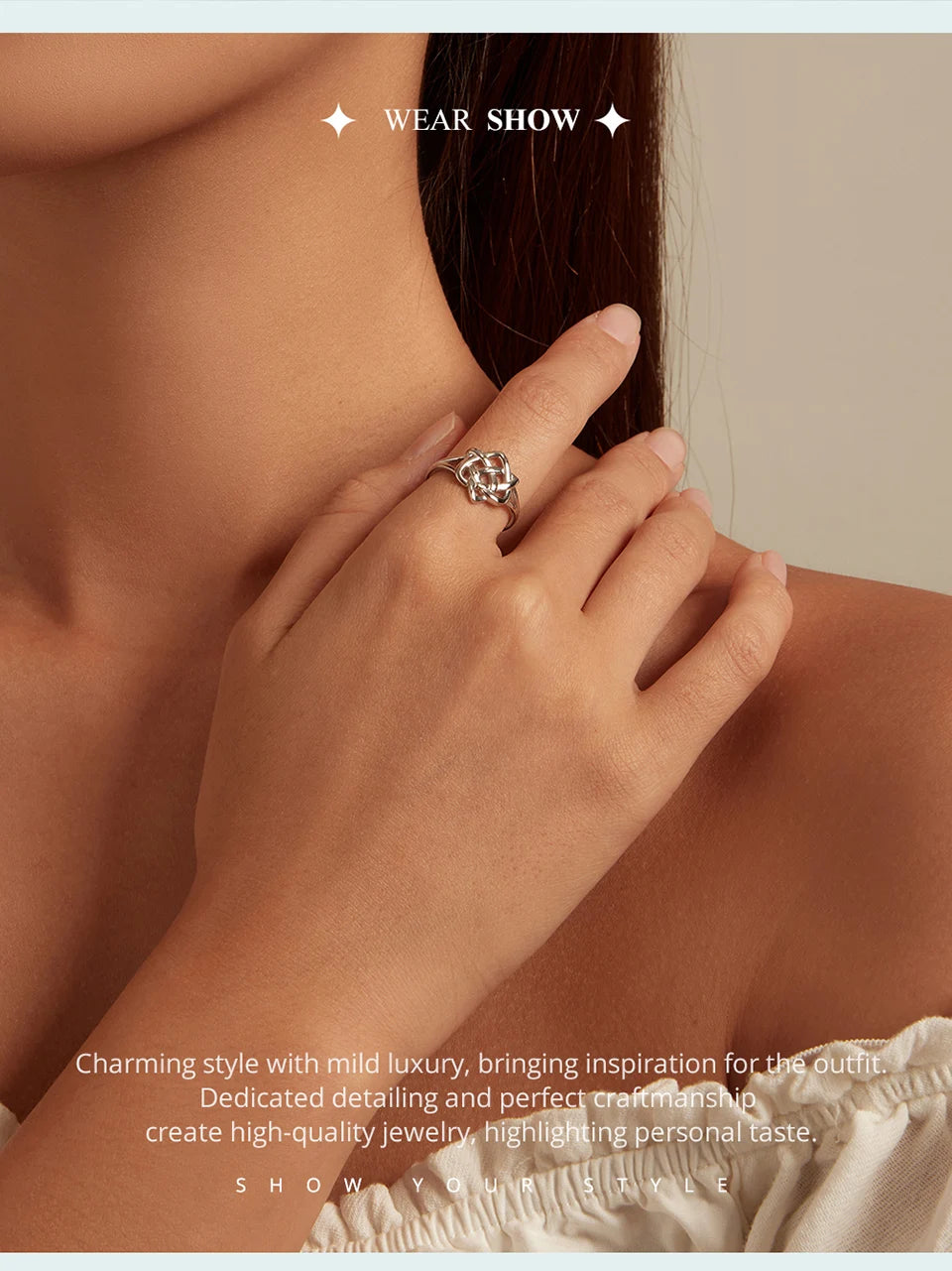 925 Sterling Silver Celtic Knot Finger Ring for Women Birthday