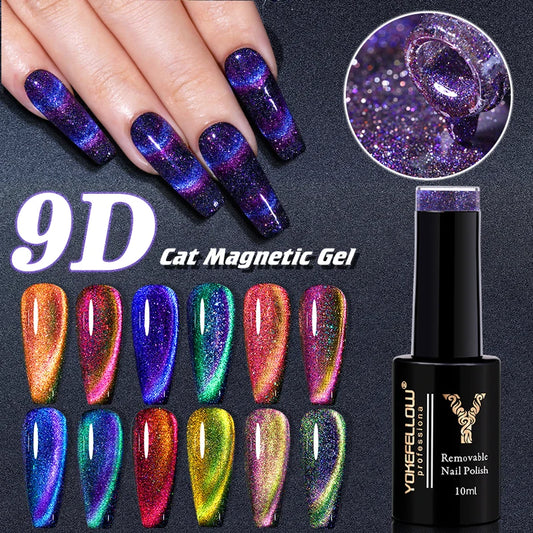 Evangeline 10ML Gel Nail Polish 9D Cat Magnetic Laser