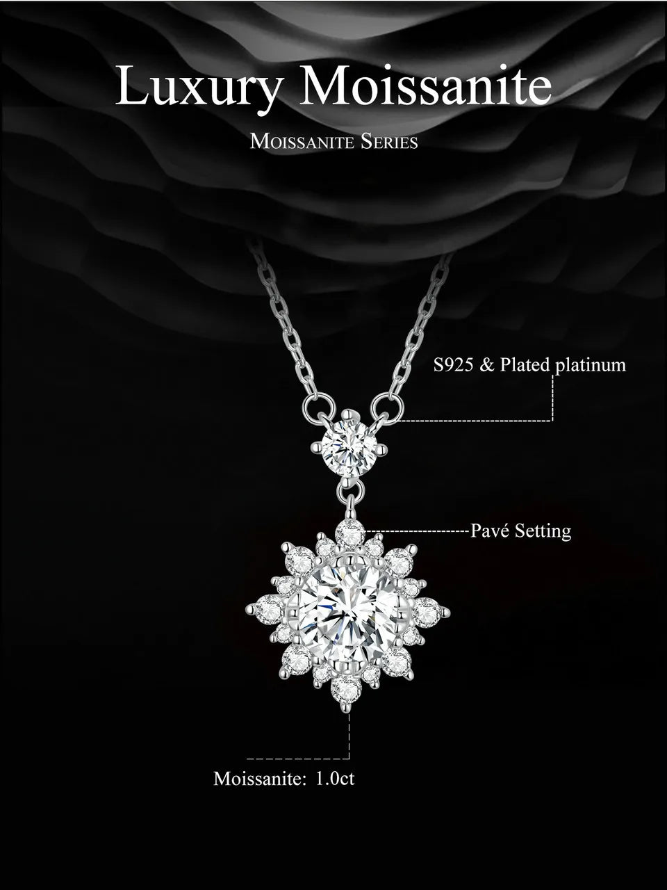 Hida Necklace for Women,  Diamond 925 Sterling Silver