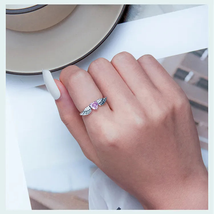 925 Sterling Silver Pink  Ring for Women